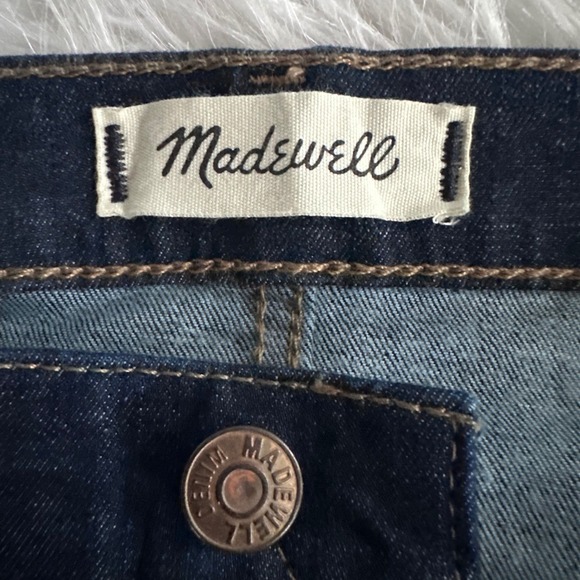 Madewell Cali Demi Boot Jeans Pants Dark Blue Wash Denim High Rise Size 28 Tall - Picture 4 of 8